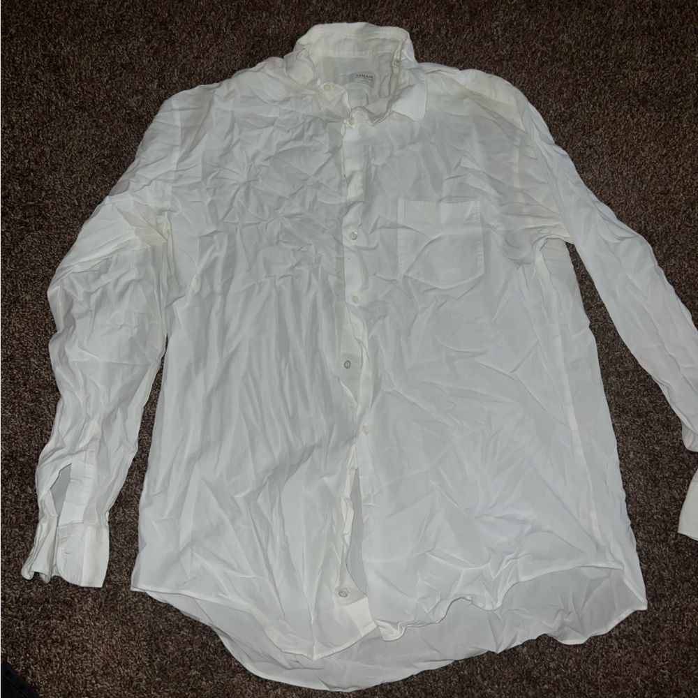 Armani Collezioni White Men's Shirt